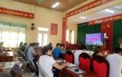 Hội nghị chuyên đề  về học tập và làm theo tư tưởng đạo đức, phong cách Hồ Chí Minh năm 2023 bằng hình thức trực tuyến tại điểm cầu xã Đồng Thịnh.  